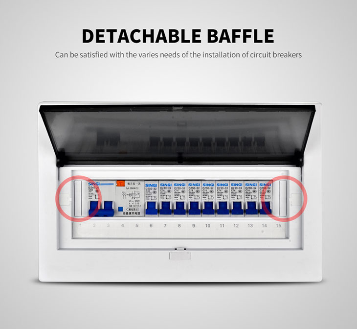 18 ways transparent flush mcb electrical distribution box Power Equipment