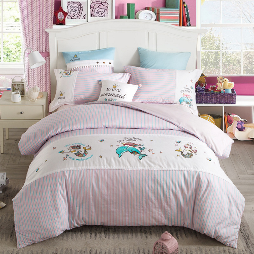 Cute Bear Cartoon Twin Bedding Duvet Cover Sets,  Cotton 100 Percent for baby Toddler Teen Pink quadrille plaid designs