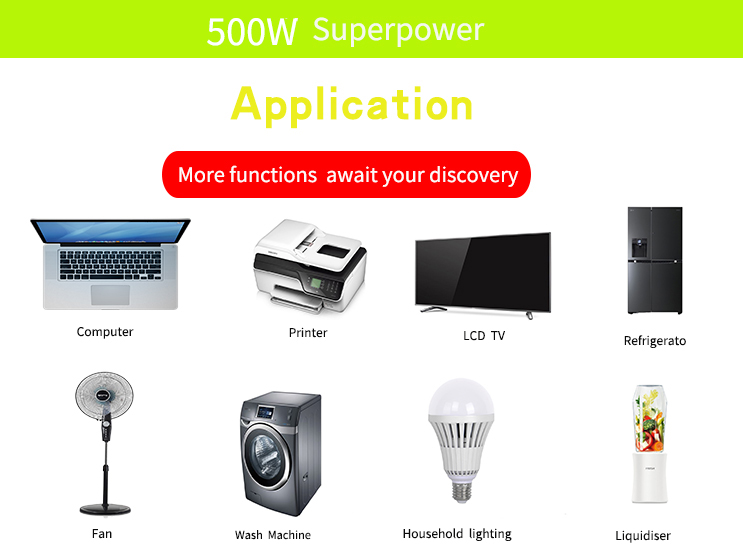 portable solar generator 500W New design best selling portable energy storage mobile power solar home appliance