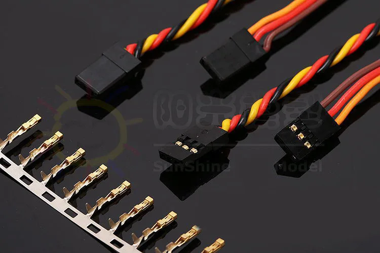 Gold Plated Servo Extension Cord Lead Wire Servo Twisted Cable 22AWG 15-100CM For RC Futaba JR Male to Female Helicopter Drone