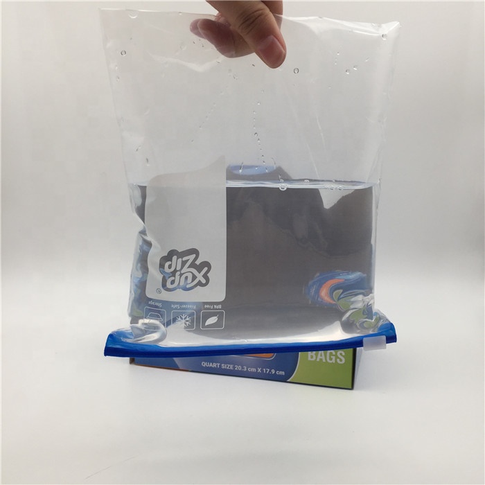 ECO FRIENDLY 3 Mil Clothing Zip Custom Child Proof Clear PE Slider Zipper Bag