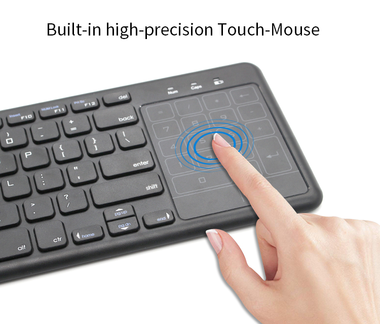 Portable Touchpad 78keys Abs Azerty Layout  Mini Bluetooth Wireless Keyboard For Windows Android