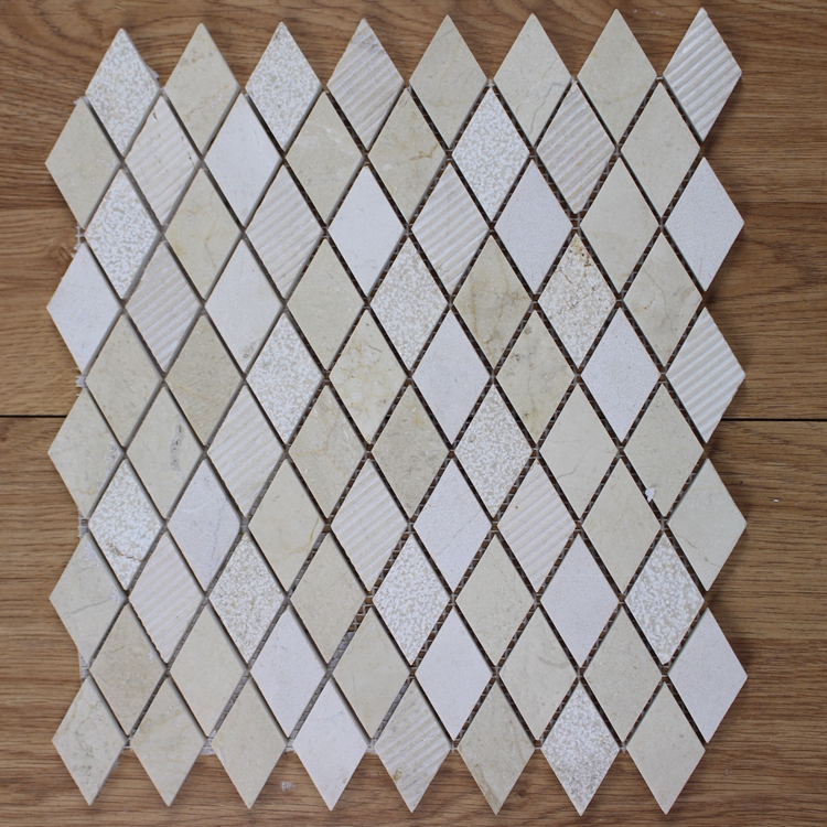 decorstone24 crema marfil 大理石马赛克地板瓷砖菱形设计