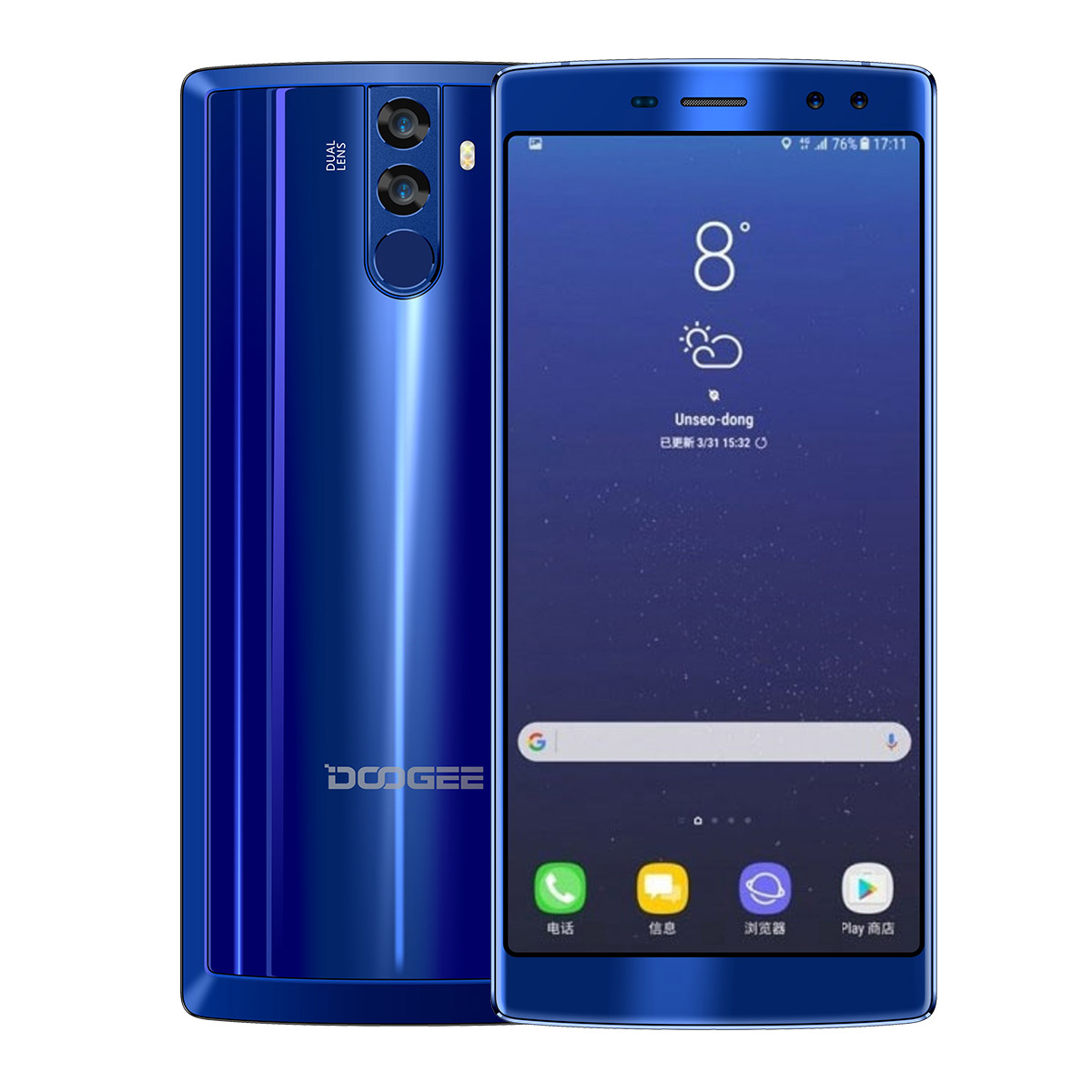DOOGEE BL12000 6.0インチ12000mAh ブラック DOOGEE BL12000 Pro 12000mAh Battery 6.0 inch Android 7.0