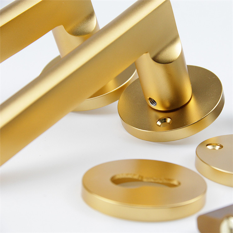 Zinc alloy door handle lock room door gold door handle