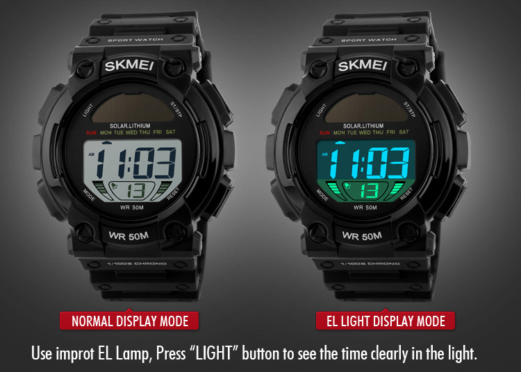 Skmei 1126 Original Factory Digital instructions manual men wristwatch waterproof solar watch
