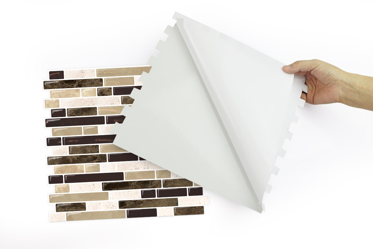Fish bones design Vinyl 3D Peel and Stick Wall Tile Backsplash