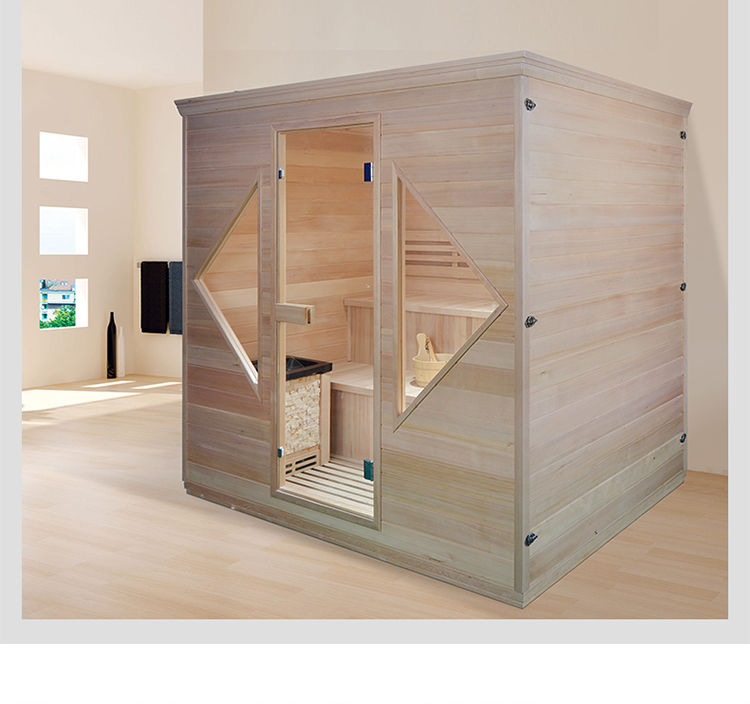 3 person hemlock traditional steam sauna room