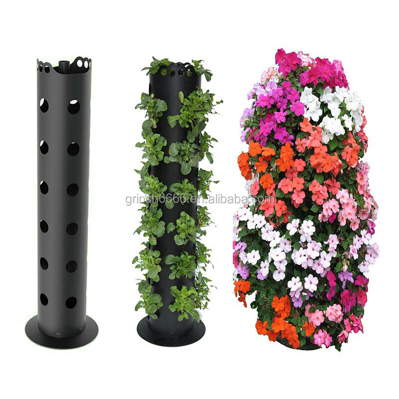 Freestanding Vertical Flower Tower Planter for Space-Saving Gardening