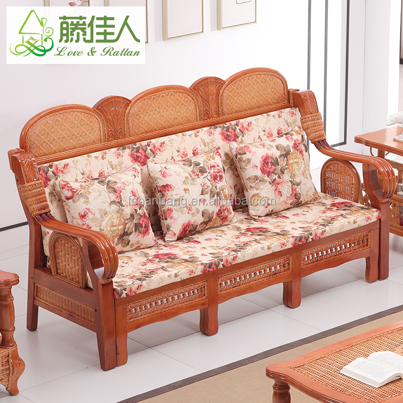 Convertible Transformer Pull Out Cane Wood Sofa Bed Designs