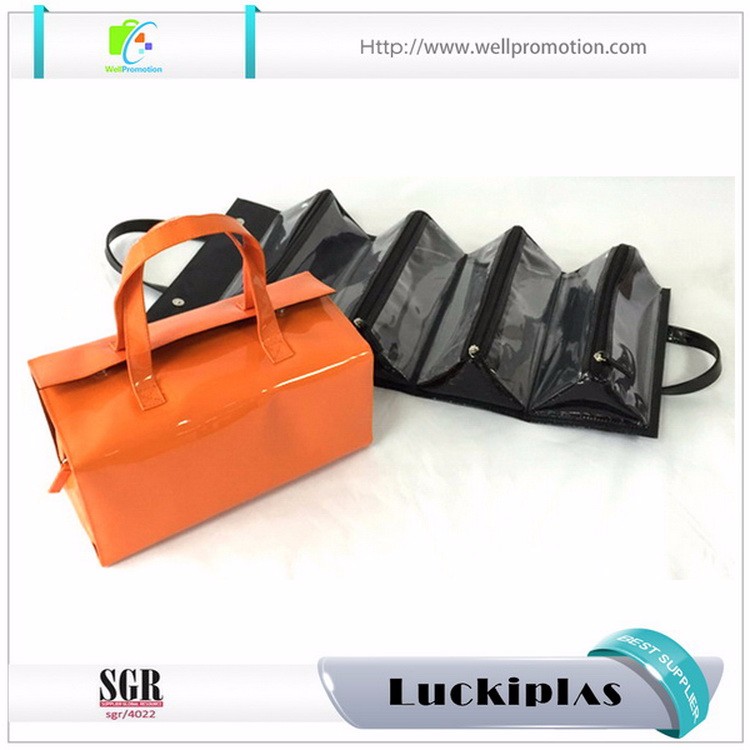 Borsa da toilette da viaggio Fashion roll per borsa cosmetica da appendere pieghevole da donna