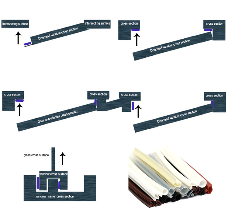 Anti - theft doors and Windows seal sound insulation type strip