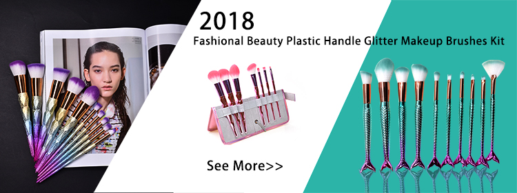 7 Pieces Blue New Soft Smooth Synthetic Makeup Kit Personalized Cosmetics Professional Make Up Set Brush