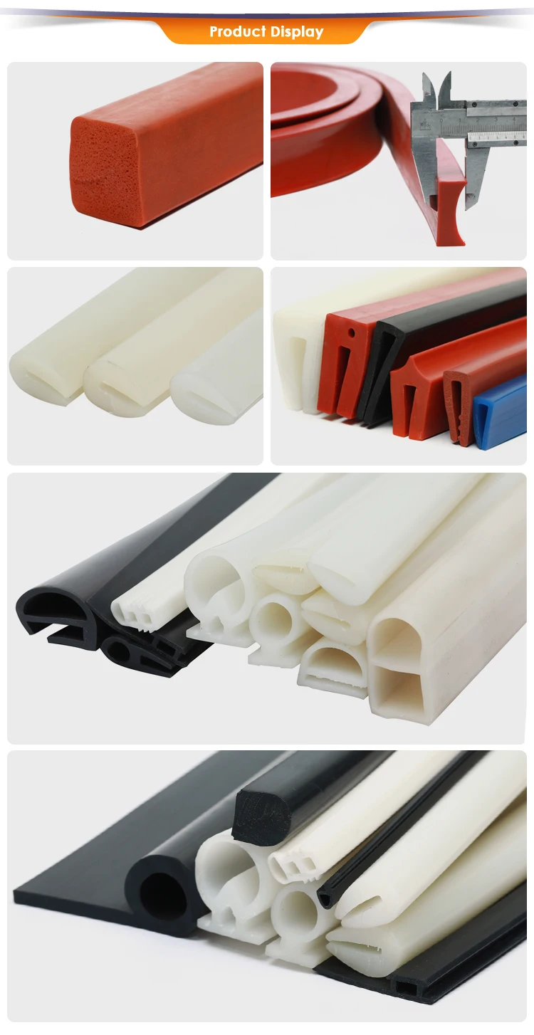 Heat resistant extrude Square foam silicone rubber seal strip