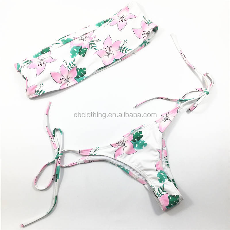 2021 Sexy Fashion Flora printed girl bikini swimwear hot sale