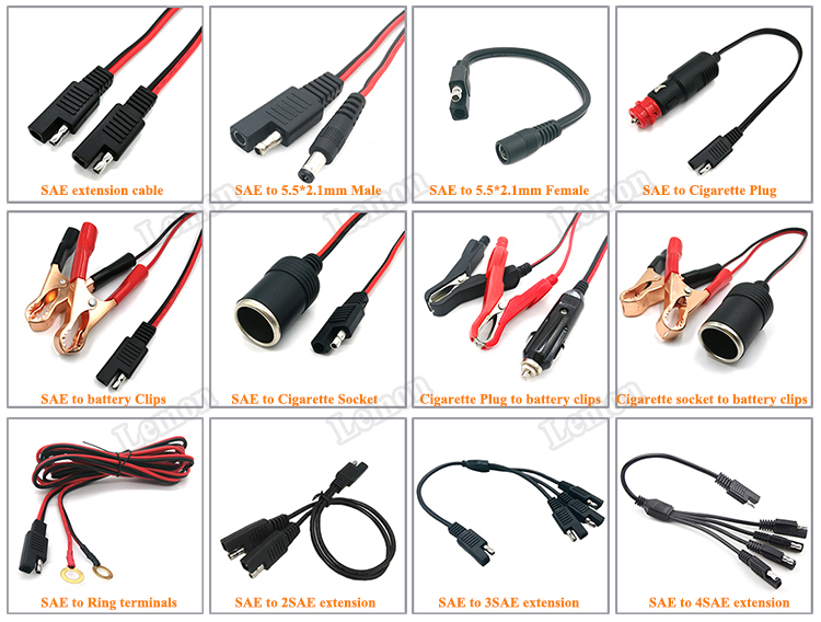 JZK 2FT SAE To O Ring Terminal Harness With 10A Fuse - 2-Pin Quick Disconnect, 18AWG Cable For Battery Charging - View #3