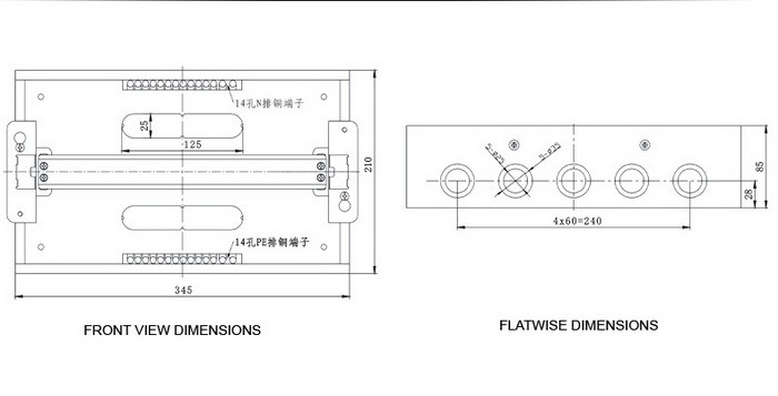 GNB-6008 8 ways Electrical flush mounted MCB power Distribution Box Panel equipment & supplies