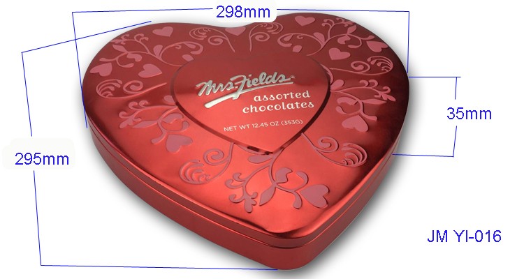 Extra Large Tin Containers Heart Shaped Cake Tins Wholesale Tin Boxes for Gifts