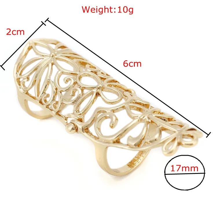 New Woman Latest Design Picture Lady Girl Long Gold Finger Ring