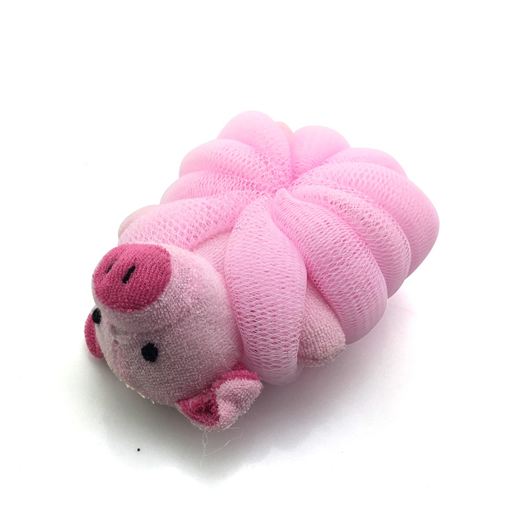 PE Material Mesh Bath Sponge Cute Shower Puff Ball Baby Shower Sponge
