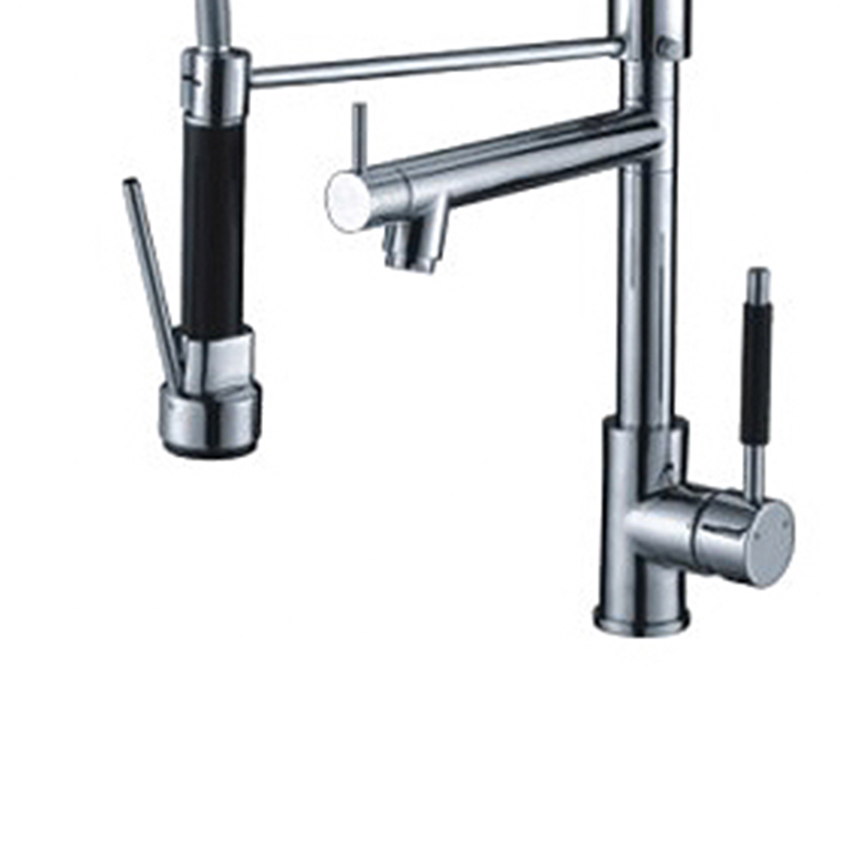 Pull-Out Sink Cozinha Taps Hot And Cold 304 Stainless Steel 360 Degree Rotation Spring Pull Out Sprayer Kitchen Faucet