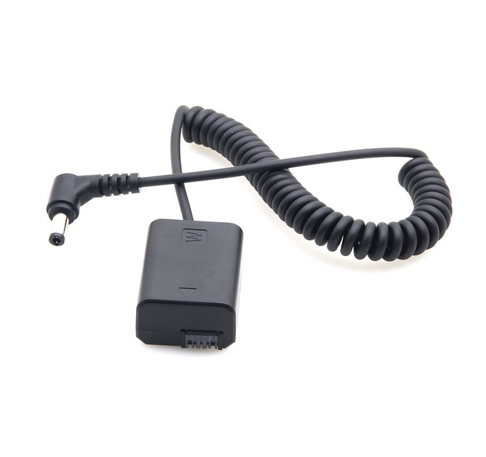 le D-robinet de V-bâti à l'adaptateur factice de batterie de puissance de coupleur de C.C NP-FW50 extensible le cordon pour a7 a7ii a7s a7r a7sii a7rii