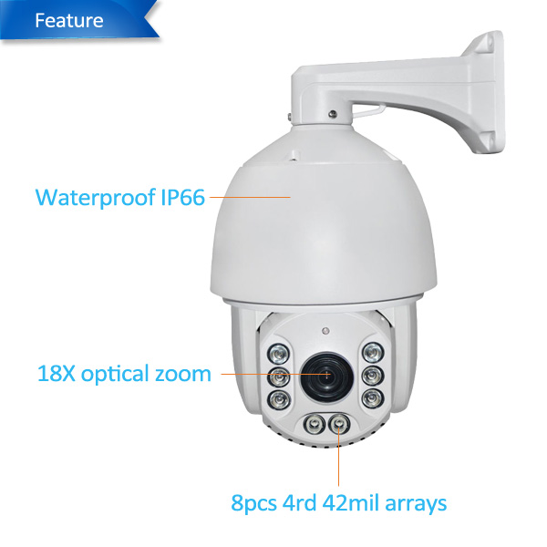 30X Zoom 1080P 5MP Outdoor HD PTZ IP Speed Dome Camera Outdoor POE Optical