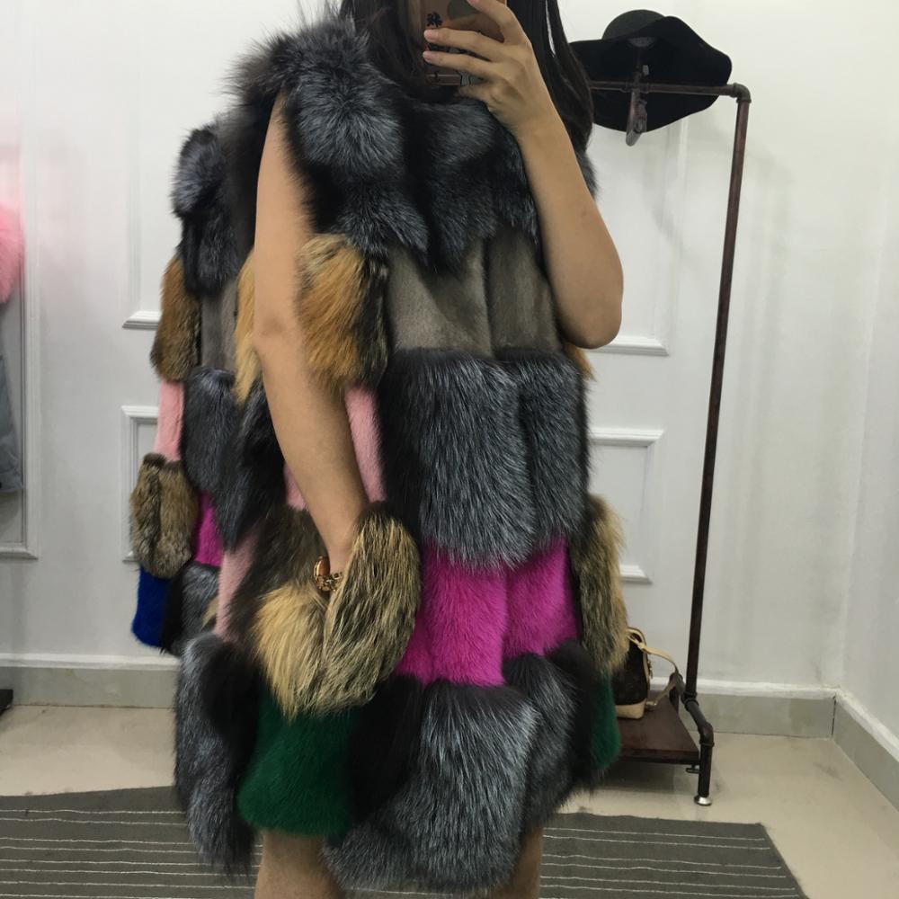 Custom Design Fashion Woman Real Fur Coat With Competitive Price