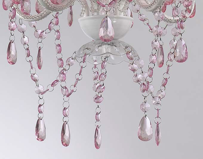 Pink lampshade home decoration crystal acrylic children chandelier lighting