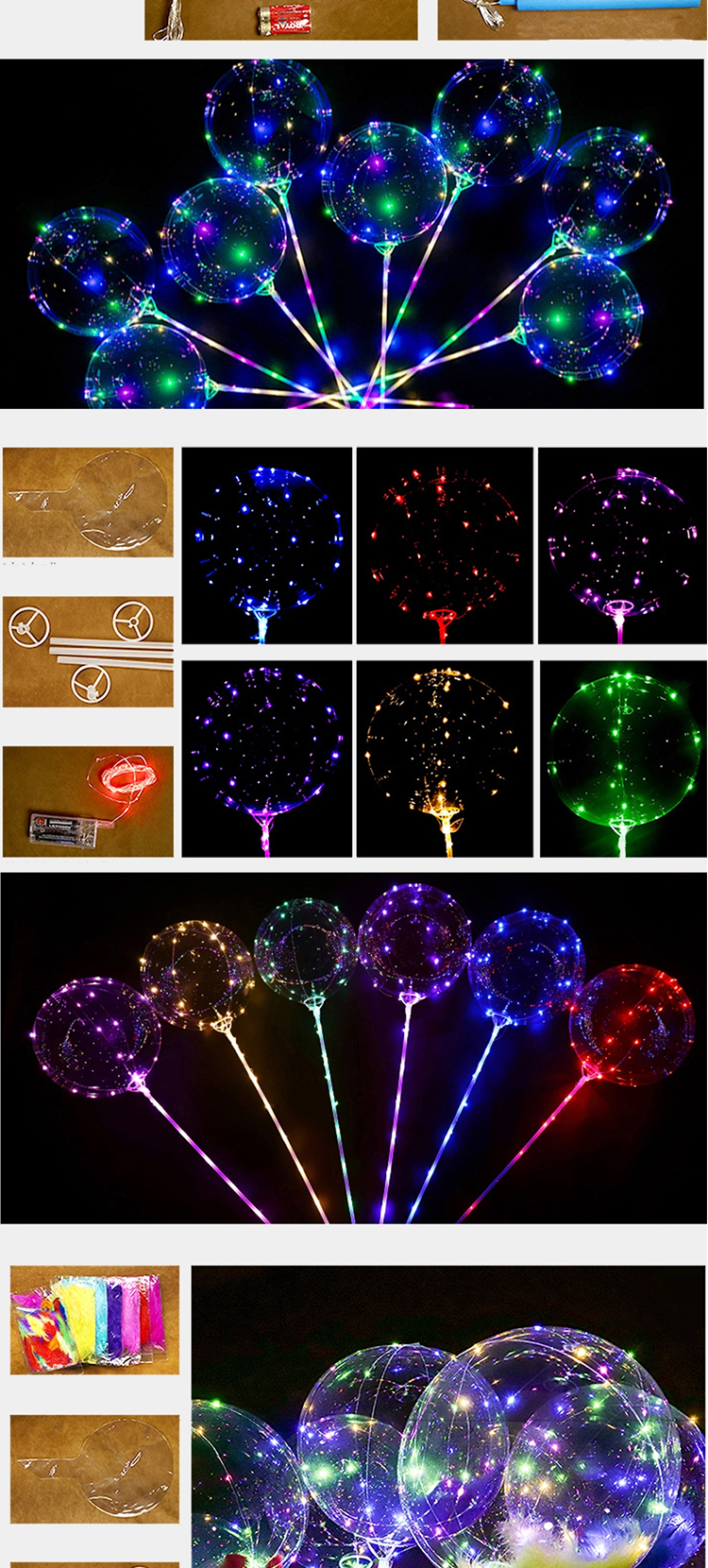 Led baloon light balloons balloon with batteries stick