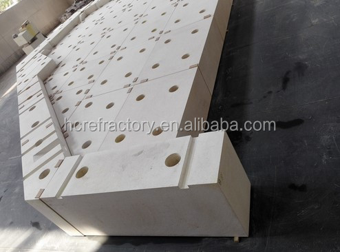 Zhengzhou HCR Brand tin bath bottom brick/fire caly block/ casting kaolin block for float glass furnace