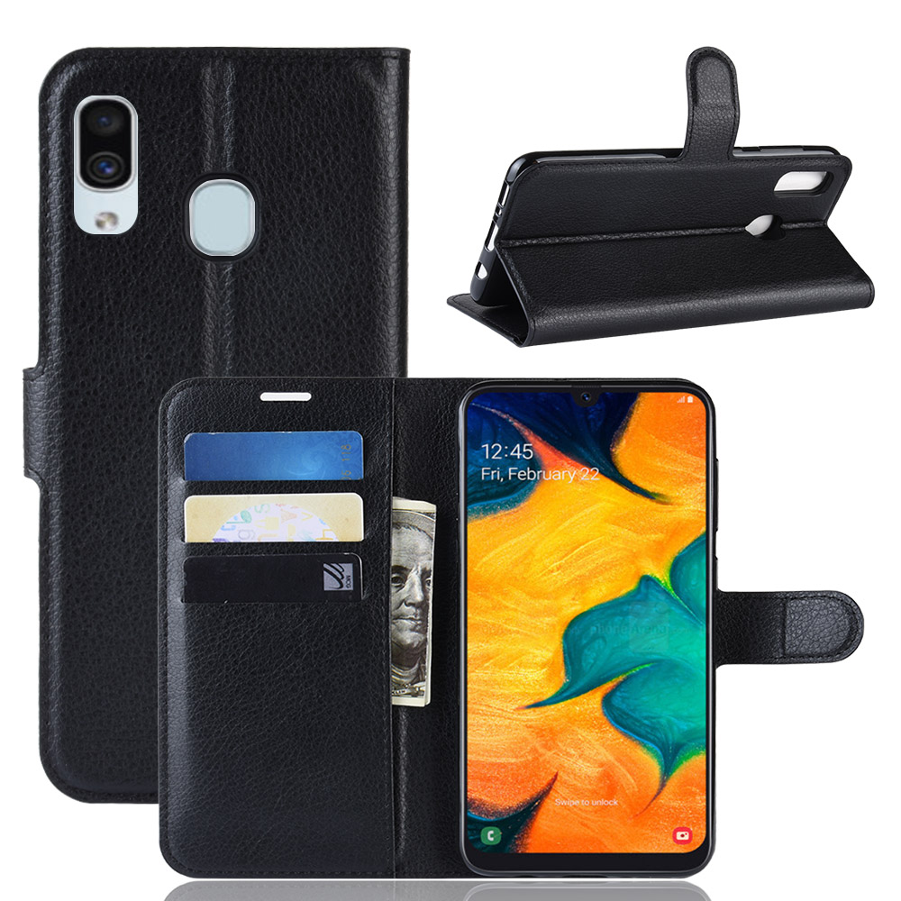 Samsung Galaxy A20 Case Wallet Durable PU Leather Flip Cover
