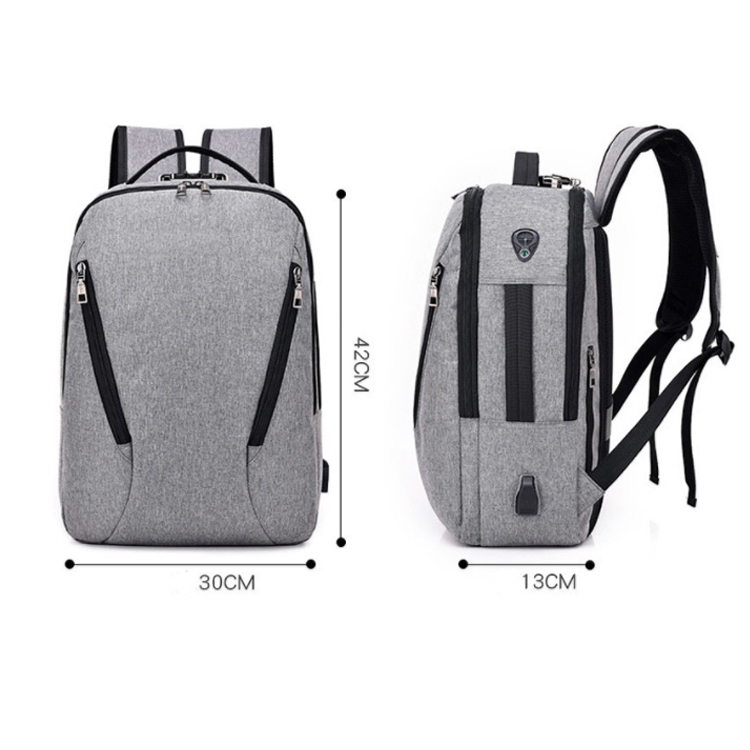 Zaino sportivo intelligente resistente all'acqua con porta di ricarica USB/con blocco password