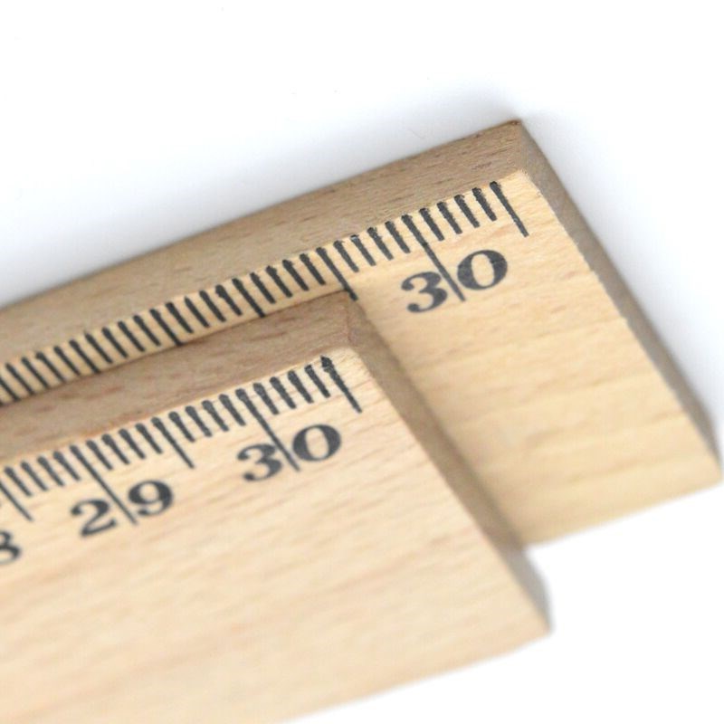 OEM Arts & Crafts Natural Color Beech Wood 30cm Wooden Ruler