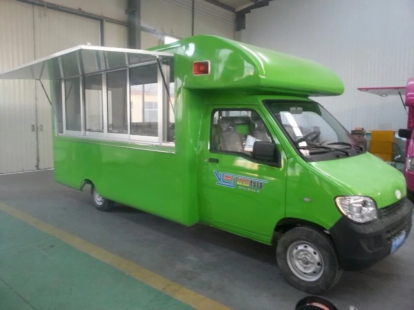高品质定制设计自助餐车大众饮料电动移动快餐卡车