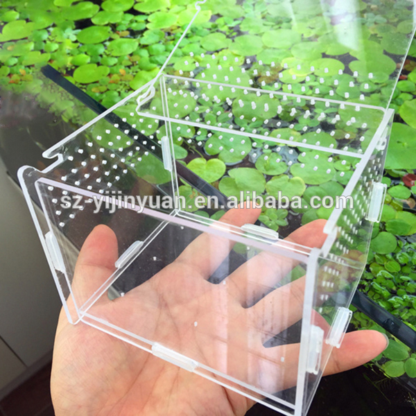 空気穴付き爬虫類用アクリルスライディングリッドボックス