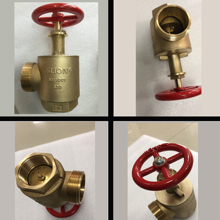 2 1/2" Brass Angle Hose Valve with FM/UL approvals