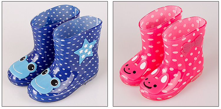 Cute Children Outdoor Rain Boots PVC Rubber Water Proof Shoes Boots For Kids