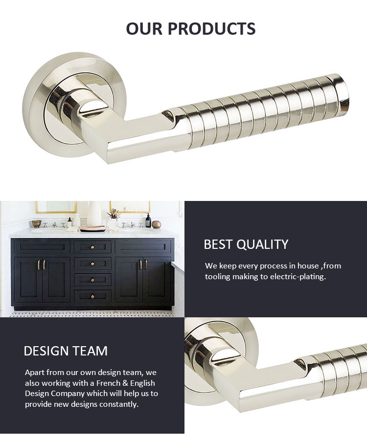 Chinese manufacturer big metal bedroom door handle indoor design door lever