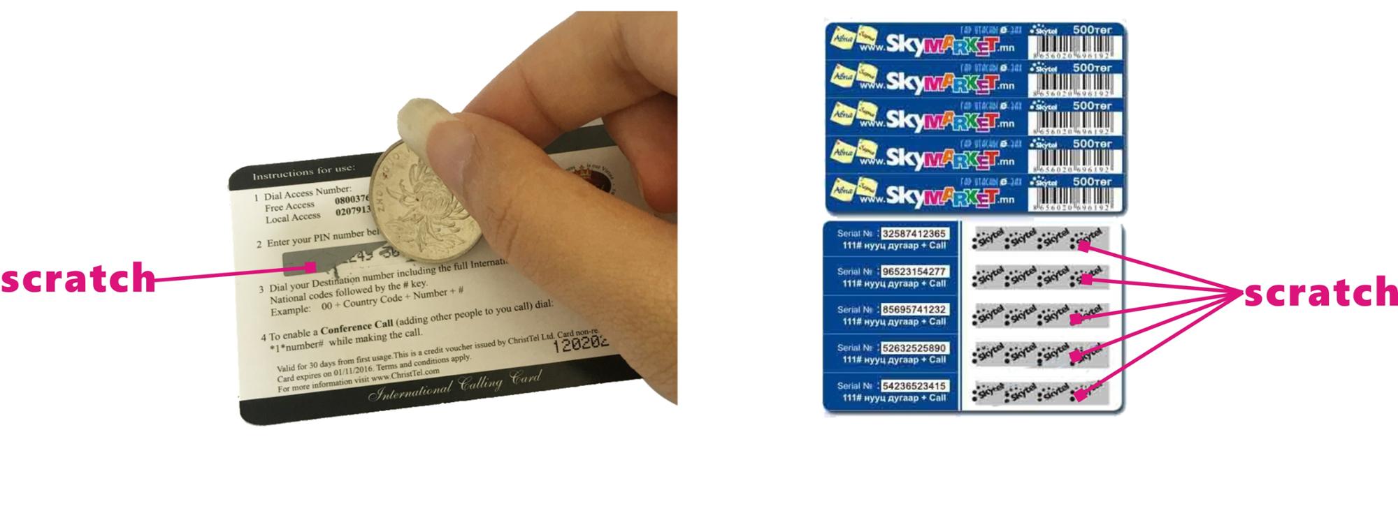 High Quality Customized Design Printing Plastic Pvc Game Phone Calling Password Paper Prepaid Scratch Card