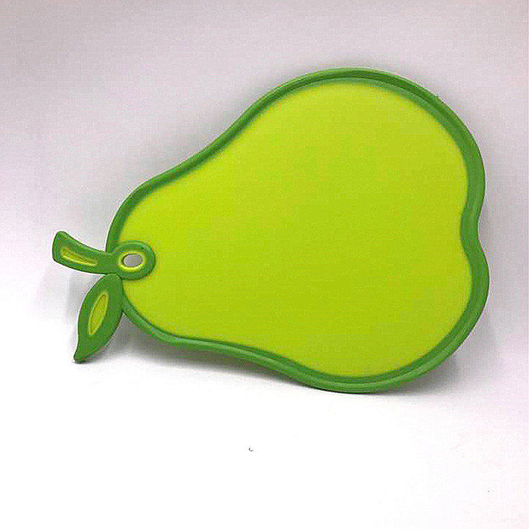 Wholesale pear fruit shape kitchen plastic chopping board cutting board