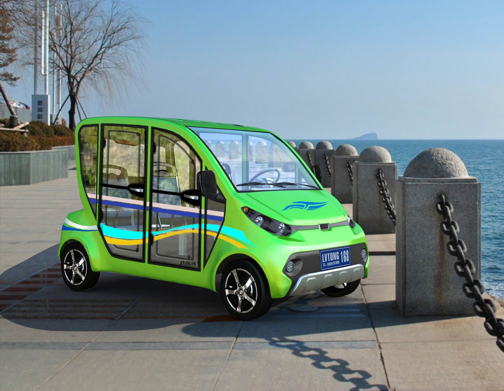 Electric Golf Cart Cheap 4 Seats 3 - 4 for Sale (LT-S4.HAF) 48V Ce