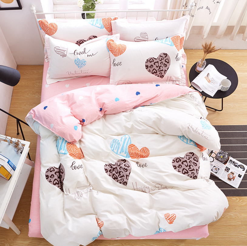 100% Cotton baby comforter bedding, Floral design for girl Duvet Cover, Kids Twin size sheet Sets, bedspread