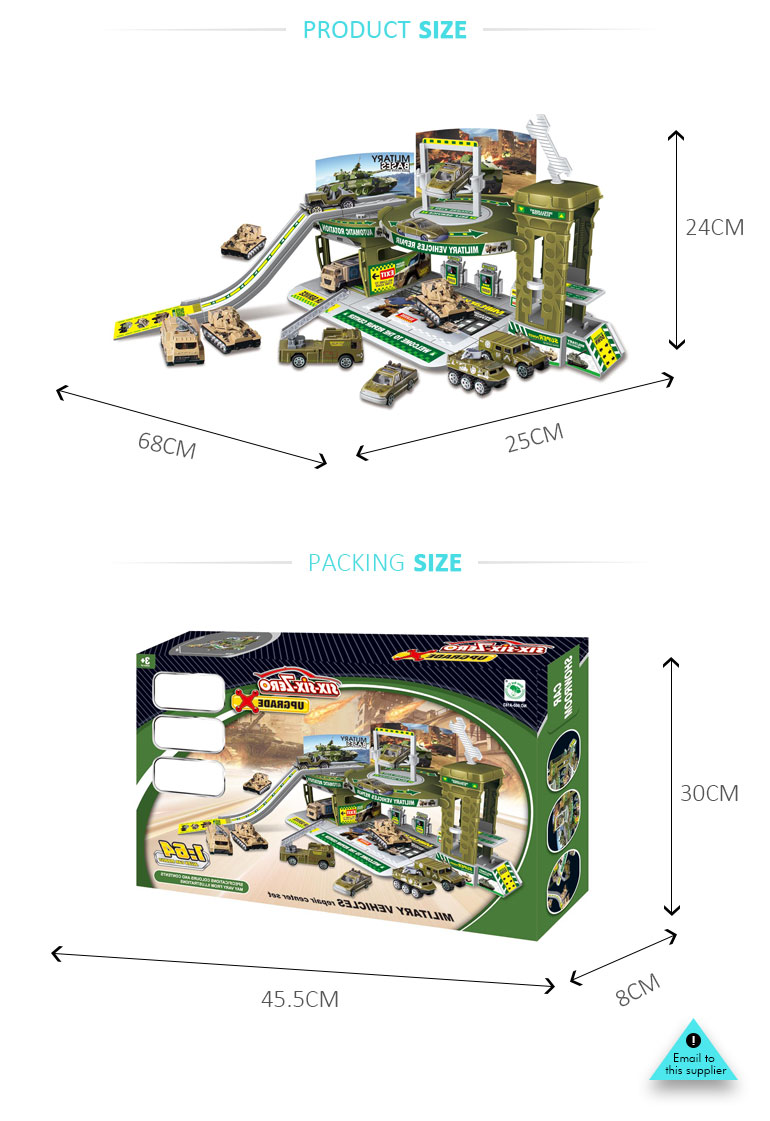 die cast military vehicles parking garage set toy railway car for kids