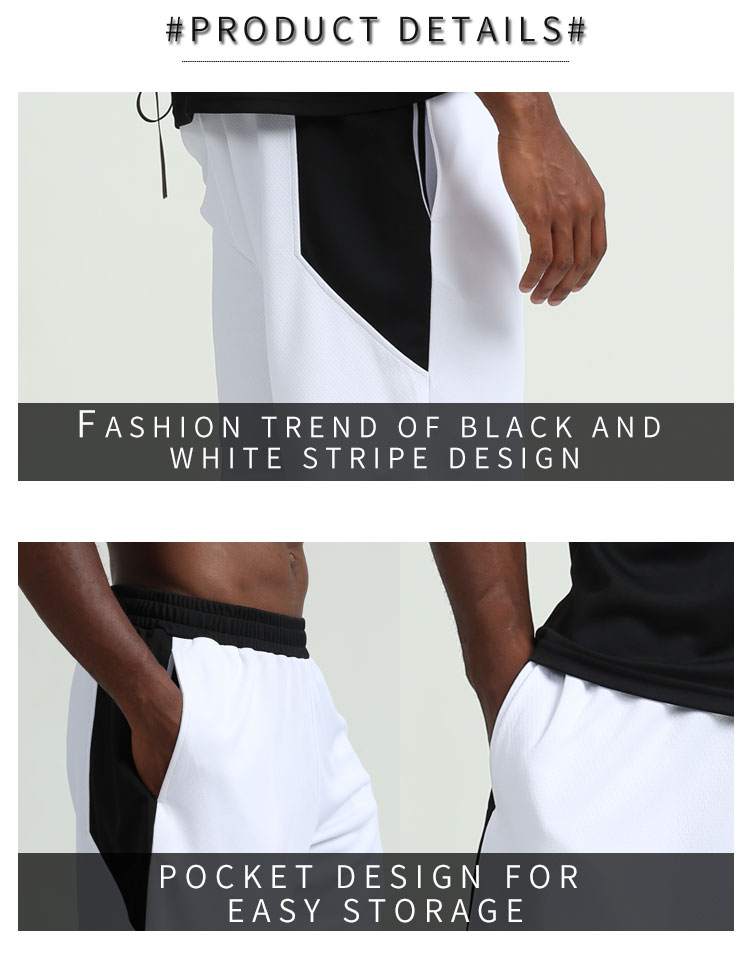 Custom polyester fabric outdoor running casual quick-drying basketball fitness men's shorts