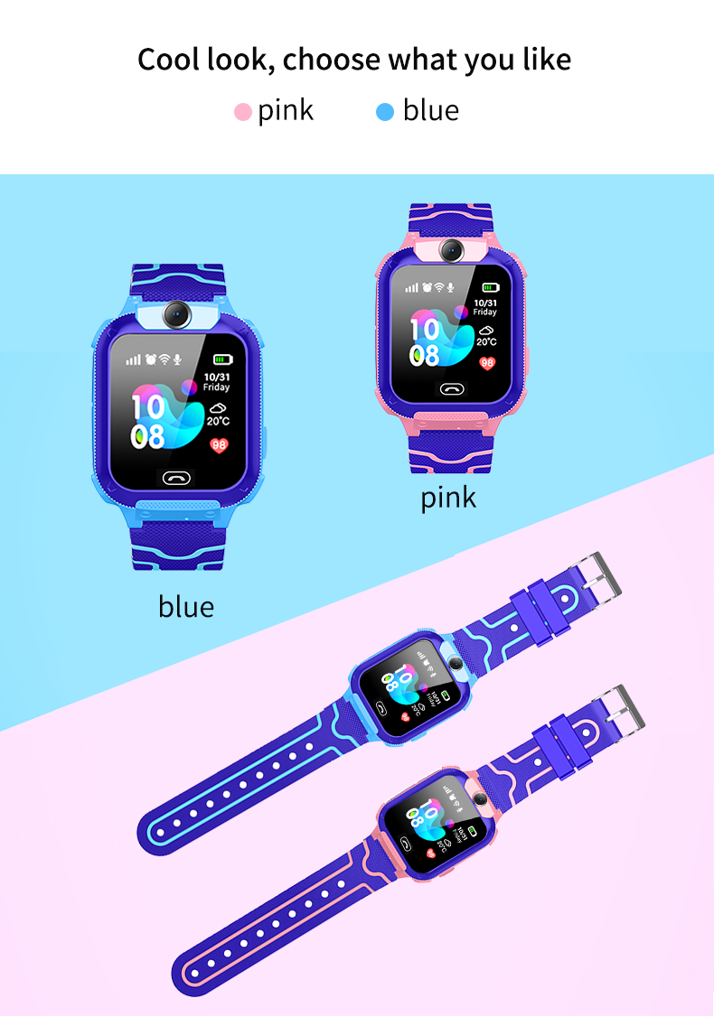 Q12/Q50/Q90/Q100 top sale sim card reloj intelligence baby wristwatches smart touch screen hours