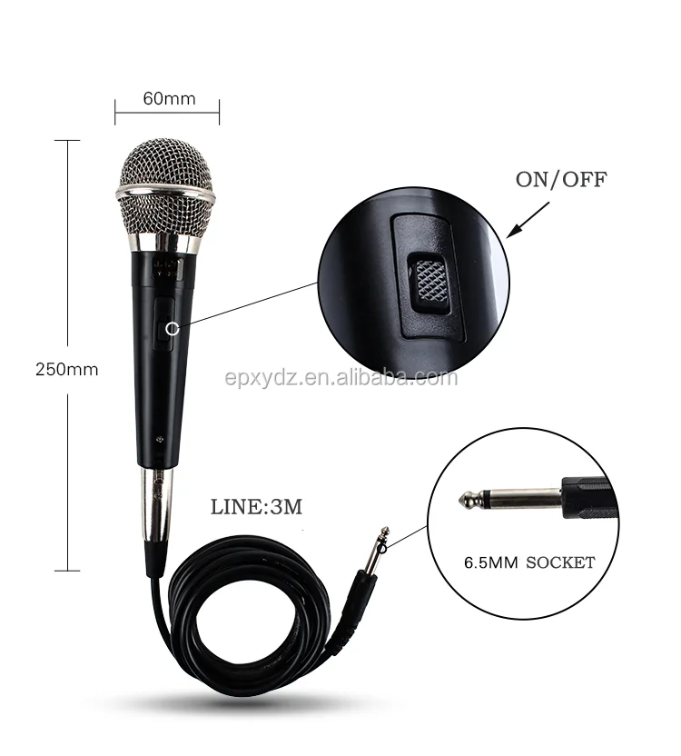 J.I.Y YS-226 Cheap Price Wired Microphone Handheld Style Microphone Dynamic Karaoke Microphone