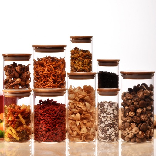 Glassware Food Storage Custom Size Glass Jar  Top Food Jar With Clip Lid