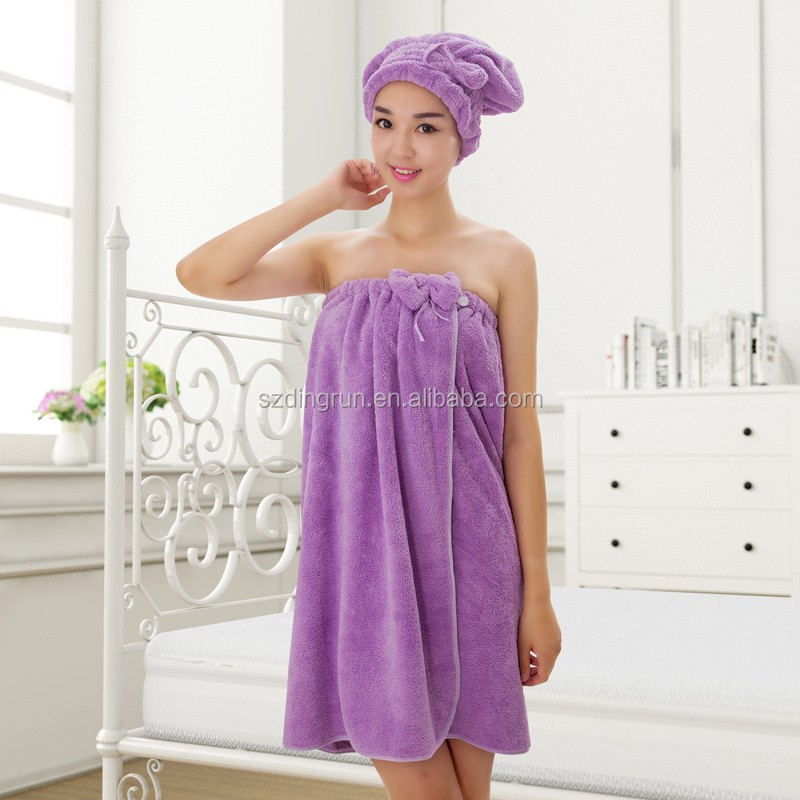 100% Cotton Women Bath Towel Dress & Hair Wrap - Stylish Bath Towels for Adults, Available in 12 Colors & Custom Designs 100% Cotton Women Bath Towel Dress & Hair Wrap - Stylish Bath Towels for Adults, Available in 12 Colors & Custom Designs