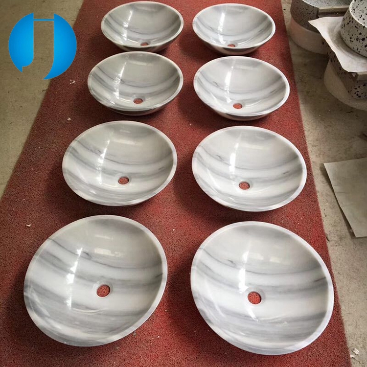 custom design solid toilet bathroom Marmara White Marble Sink
